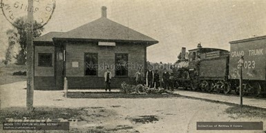 Amherst Station, previously situated along the route, 1900-1909 