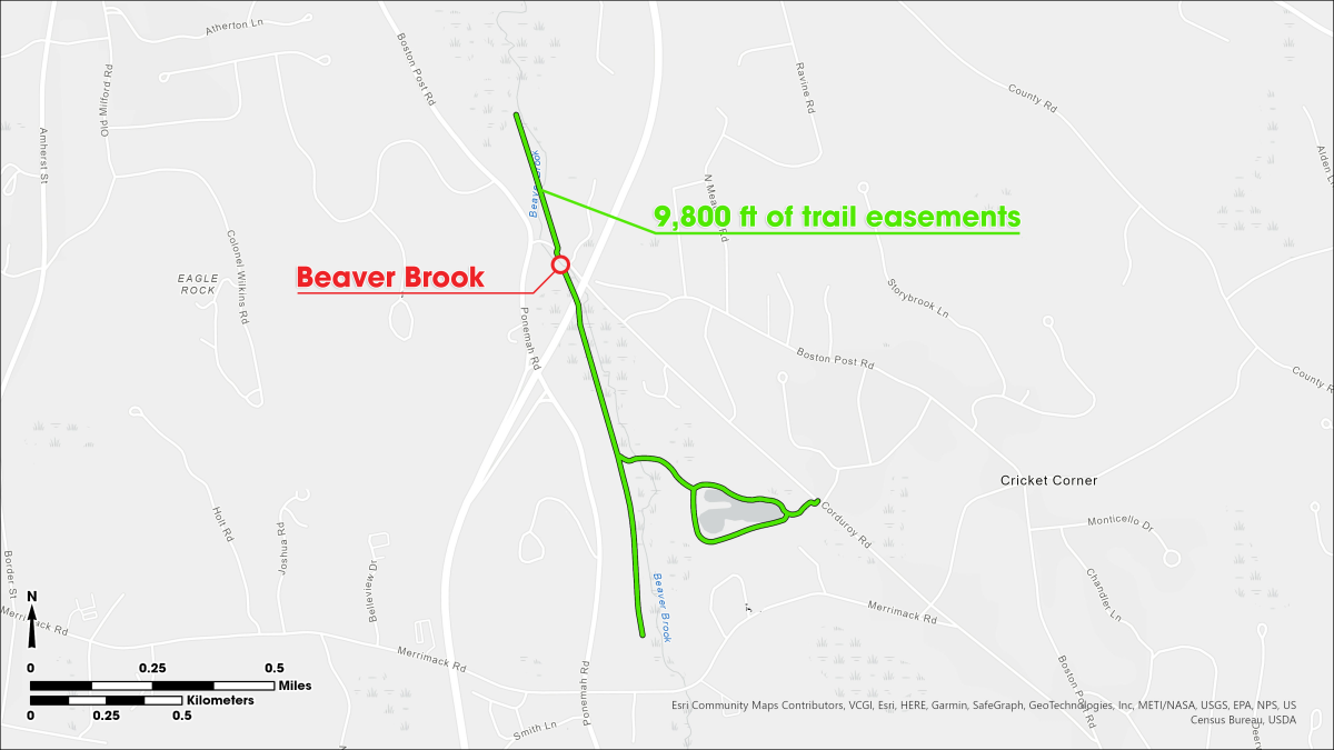 Map of the Beaver Brook Bridge Project
