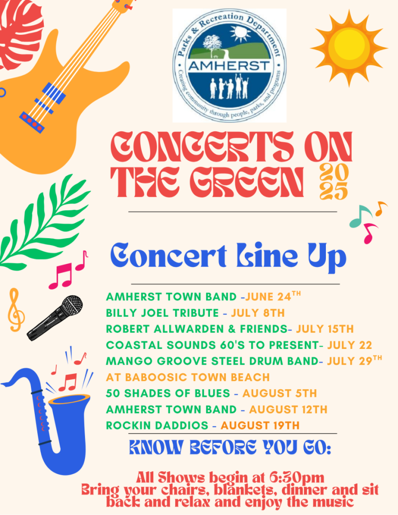 Concerts on the Green poster 2025